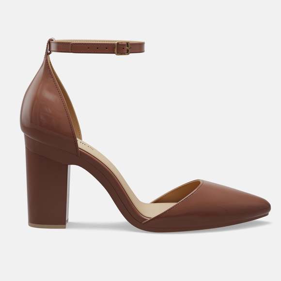 CONVERTIBLE HEEL - Pashion 1.0 The D'Orsay - Walnut Patent Block 4 inch - Picture 3 of 5